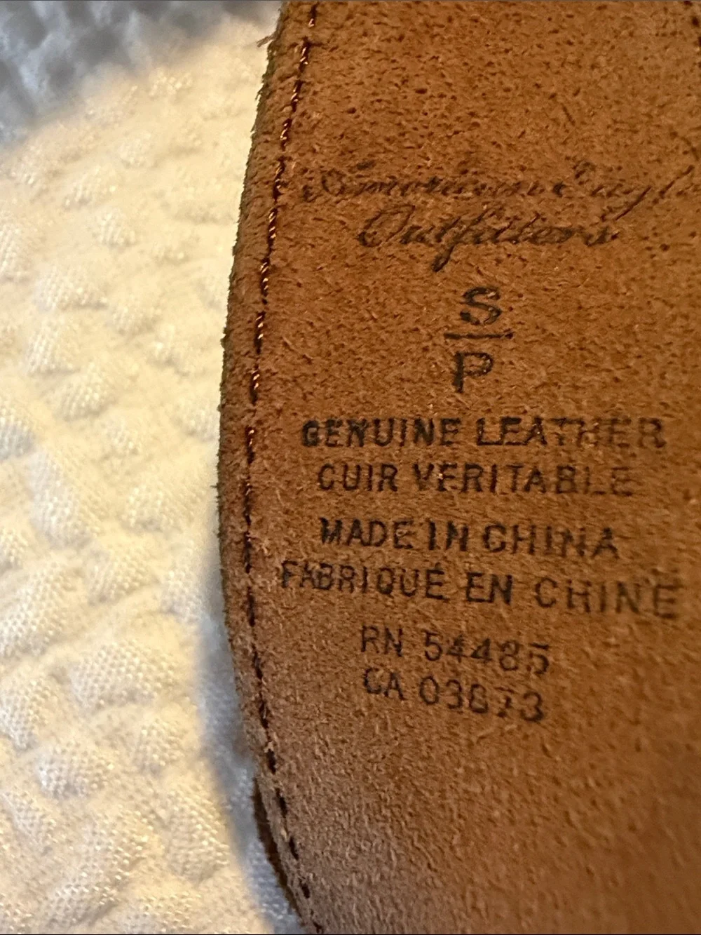 American Eagle Outfitters Brown Leather Belt with Studded Round Buckle